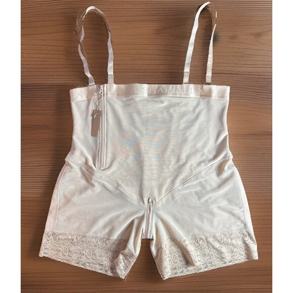 SHAPELLX Tummy Control Shapewear One Piece Shorts Side Zipper Body Shaper 6XL - Picture 3 of 10
